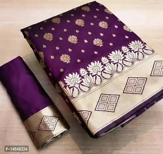 Women's Red Jacquard Printed Saree (6.3 m)