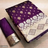 Women's Red Jacquard Printed Saree (6.3 m)