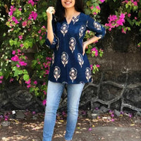 Trendy Fashionable block print Kurtis