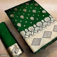 Women's Red Jacquard Printed Saree (6.3 m)