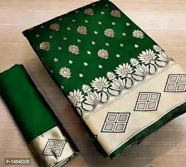 Women's Red Jacquard Printed Saree (6.3 m)